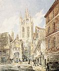 Thomas Girtin St Nicholas Church, Newcastle painting
